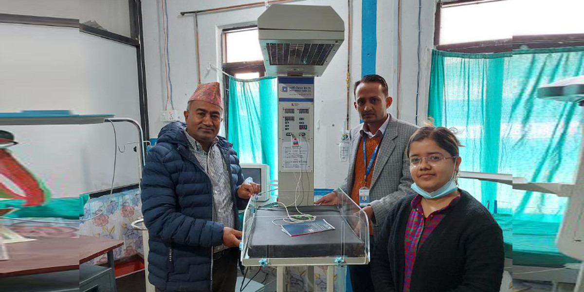 ज्योति विकास बैंकको बेबीवार्मर सहयोग 